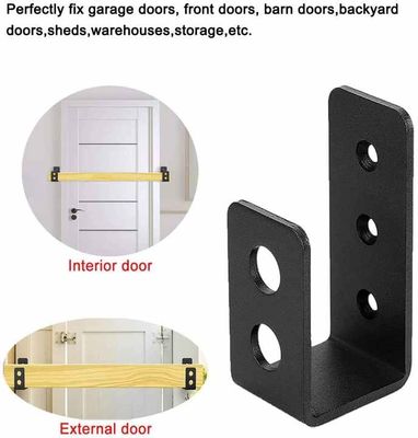OEM Custom Black Powder Coated Stamping Metal U Shape Door Barricade Brackets (Επεξεργασμένο μαύρο σκόνη επικαλυμμένο με σφραγίδα)